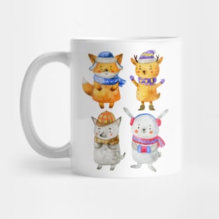 Forest Animals Watercolor Mug